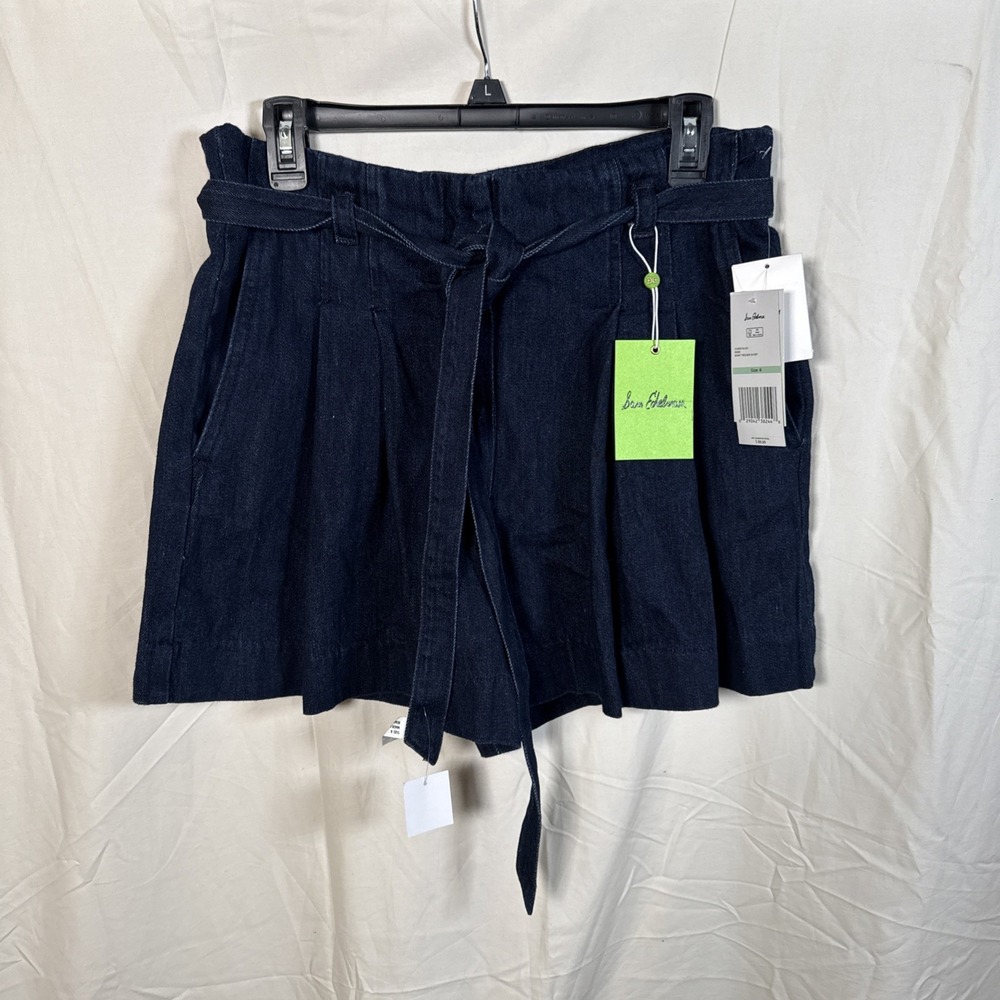Sam Edelman Romy Trouser Short‎ NWT Paperbag High Waist Belted Denim SZ 8